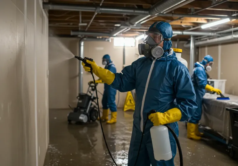 Basement Sanitization and Antimicrobial Treatment process in Green Valley Farms, TX